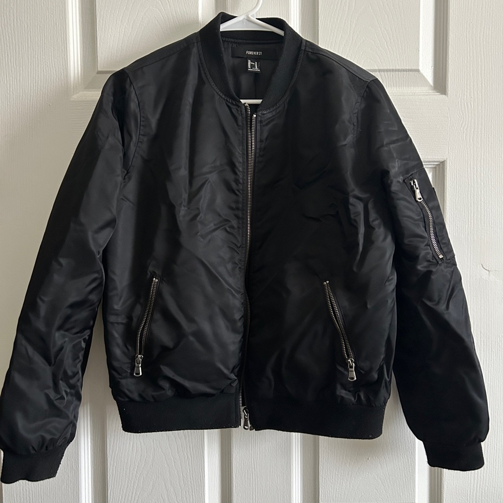 Black Bomber style Jacket